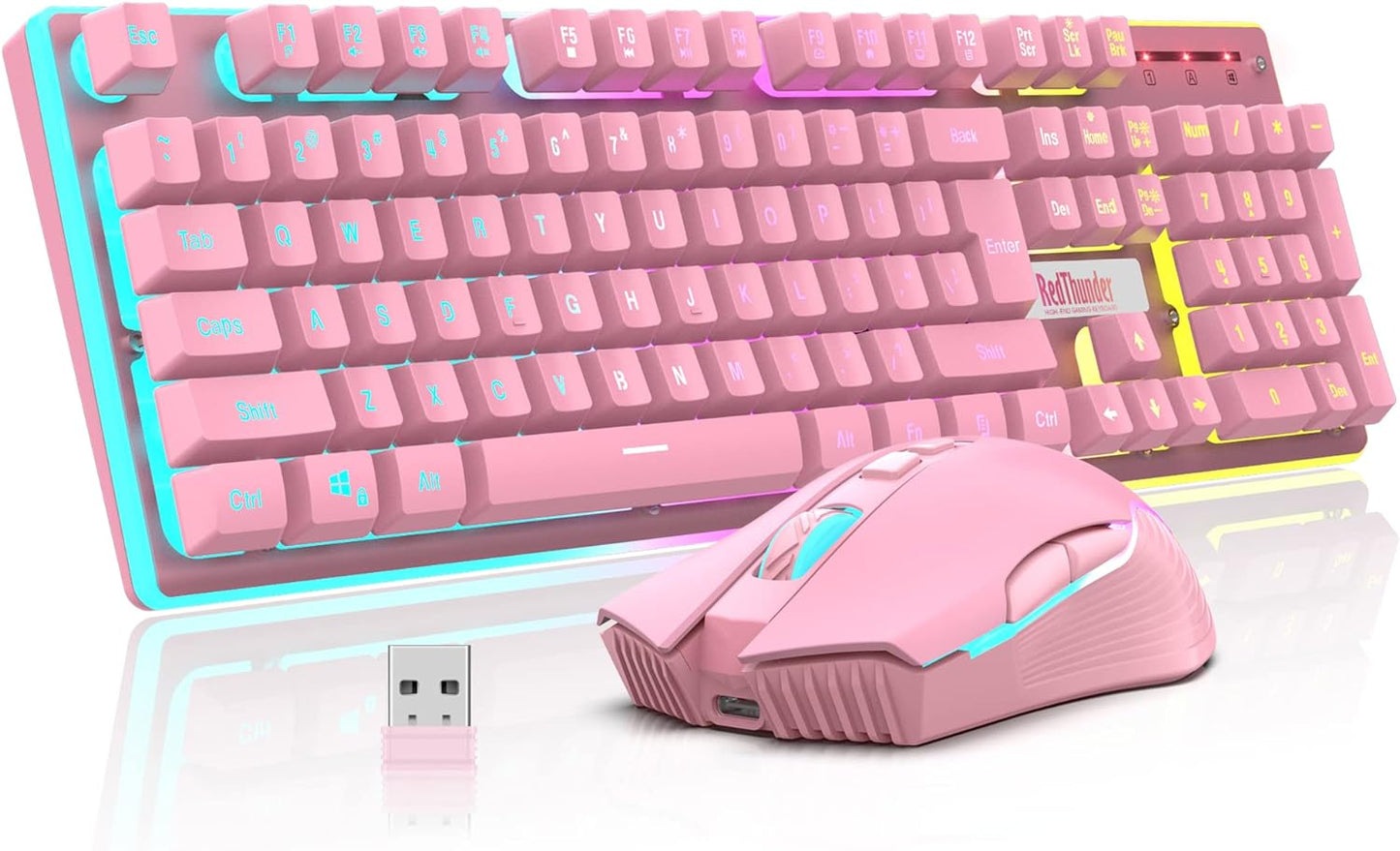 4 in 1 Gaming Keyboard, Mouse, Headset, and Mouse Pad Combo, Wired LED RGB Backlights, Bundle for PC Gamers, Xbox and PS4 Users.