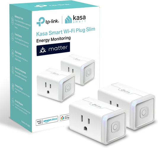 Smart Wi-Fi Plug with Energy Monitoring (2-Pack), Apple Home, Alexa & Google