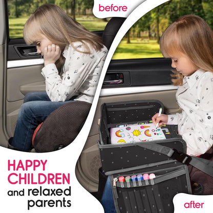 Toddler & Kids Travel Tray for Car Seats and Airplanes - Essential Lap Desk for Road Trips and Activities