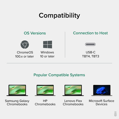 Plugable 12-in-1 Dual 4K USB C Docking Station, Works with Chromebook Certified, 60W Charging Dock, Compatible with ChromeOS and Windows, 2X HDMI, 2X DisplayPort, 1x Ethernet, 1x USB-C, 6X USB, Audio
