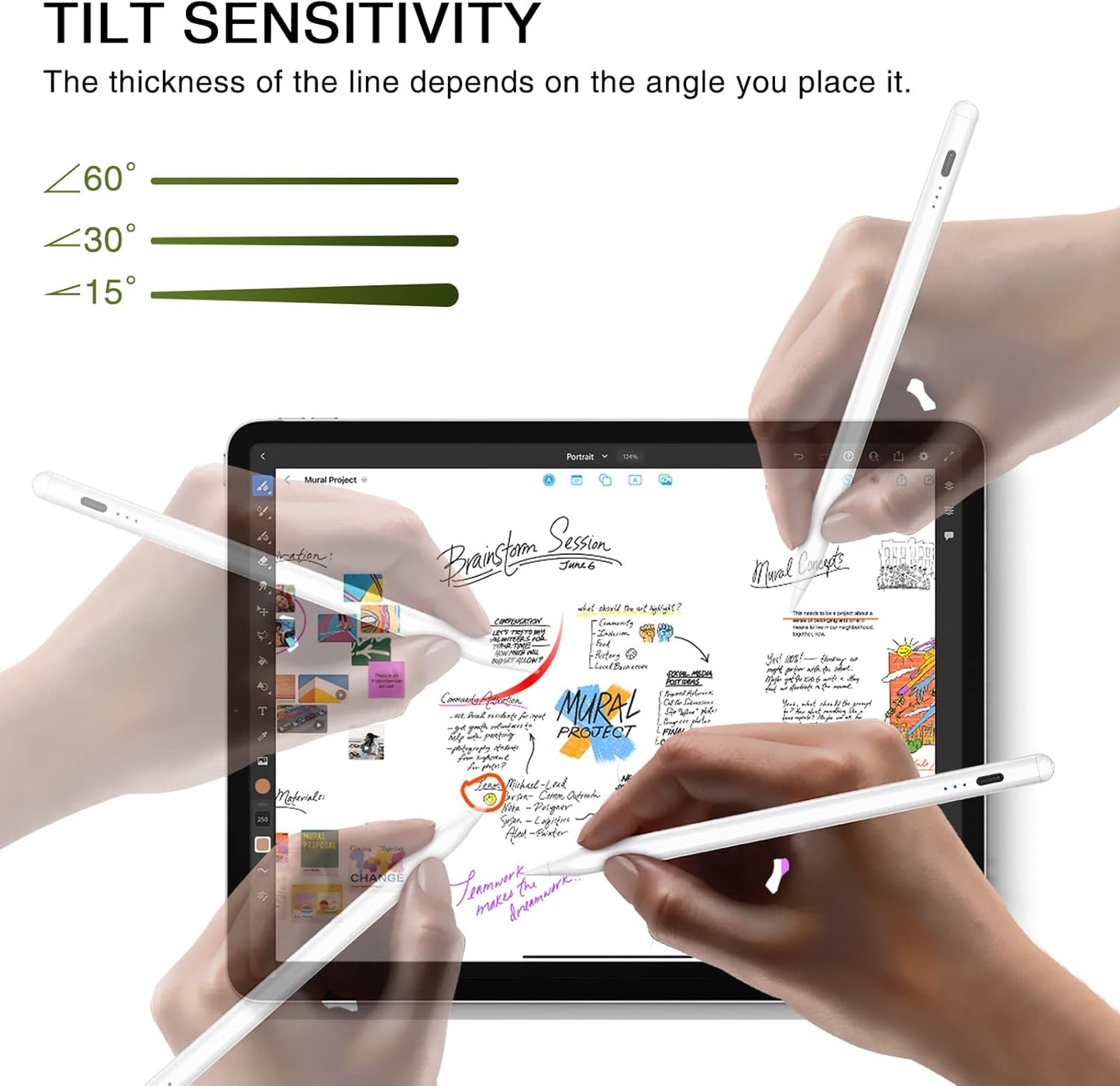 Stylus Pen for iPad 2018-2025, Fast Charging Magnetic Pencil (1st Generation) with Tilt Sensitivity & Palm Rejection for iPad 6/7/8/9/10/11, Air 3/4/5/M2/M3, iPad mini 5/6/7, iPad