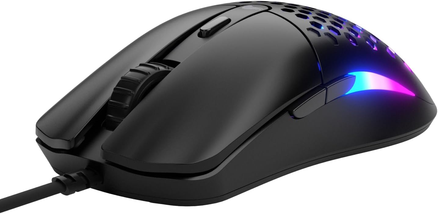Glorious Model O Eternal Ultralight RGB Gaming Mouse - Wired - 55g Lightweight - Customizable RGB Lighting - 6 Programmable Buttons - Symmetrical Design - 12K DPI Optical Sensor - PC/Mac - Black