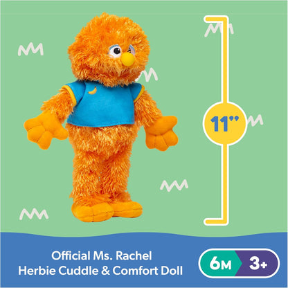 Ms. Rachel Official Herbie Cuddle & Comfort Friend Doll, 11” Premium Plush Baby Toy