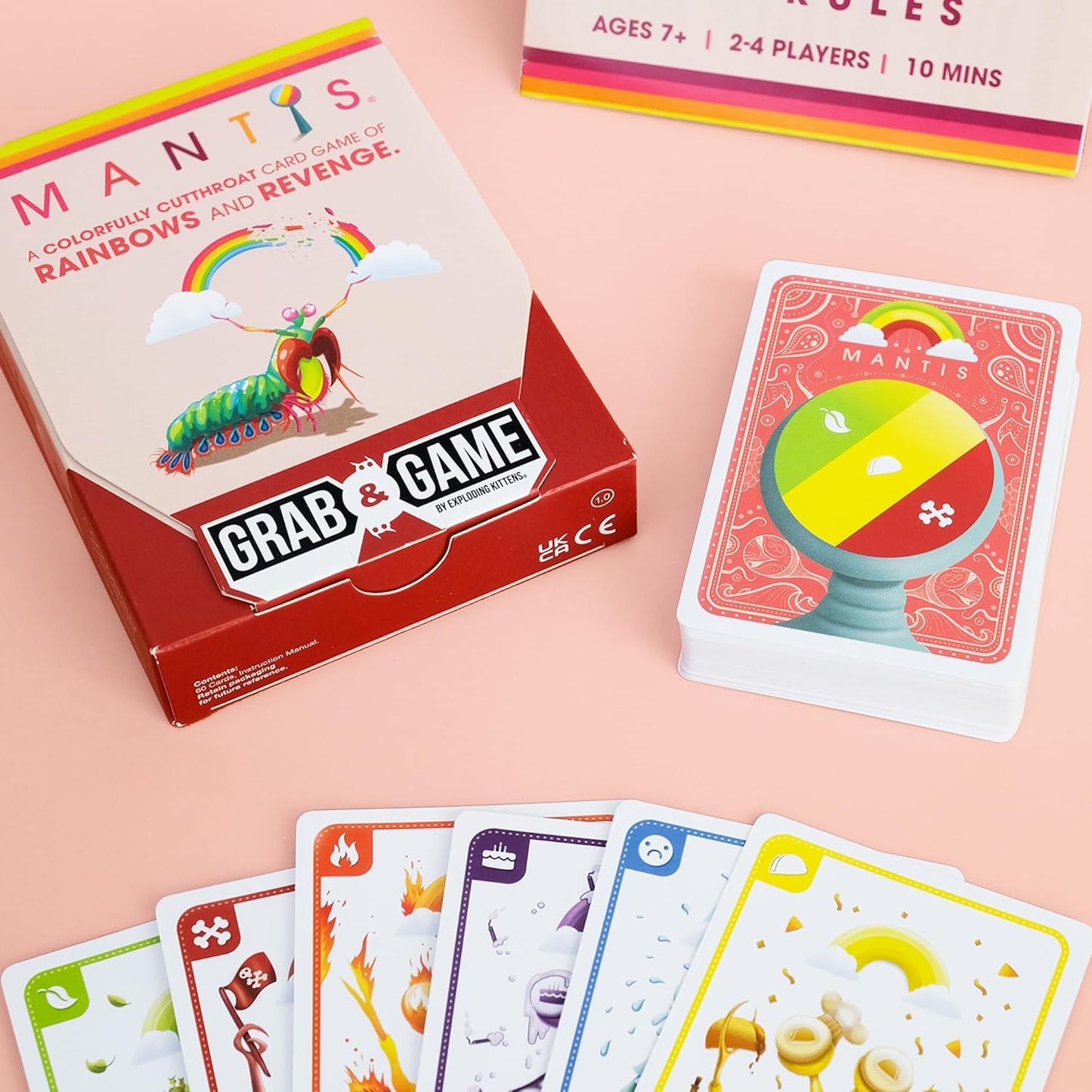 Mantis Grab & Game by Exploding Kittens - Travel Sized Cutthroat Matching Card Gam