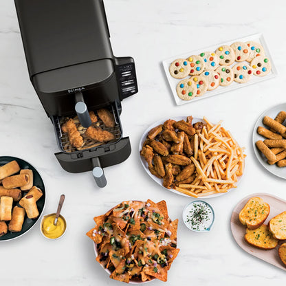 Ninja DoubleStack 2-Basket Air Fryer, DoubleStack Technology Cooks 4 Foods at Once, Space Saving Design, 8 QT, 6-in-1