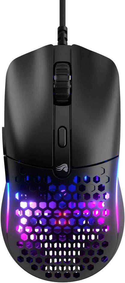 Glorious Model O Eternal Ultralight RGB Gaming Mouse - Wired - 55g Lightweight - Customizable RGB Lighting - 6 Programmable Buttons - Symmetrical Design - 12K DPI Optical Sensor - PC/Mac - Black