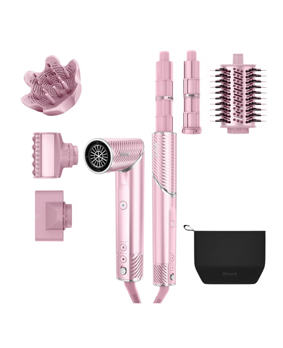 Shark FlexStyle IonCurl Ion Hot Air Styler System with Curl IQ, Pink