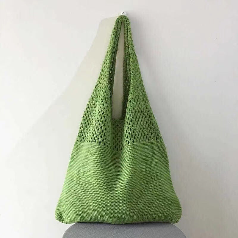 New Korean Ins Knitted Bag Fashion Retro Bag Shoulder Bag Handbag Large Capacity Tote Bag Fashion