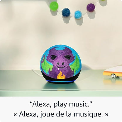 Amazon Echo Dot Kids (newest model), Designed for kids, with parental controls, Dragon, with Alexa+ Early Access