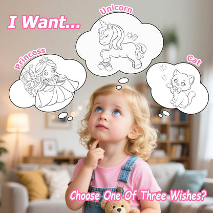 Kids Camera with 3 Magnetic Covers (Princess/Unicorn/Cat), HD Selfie Video, Christmas Gift for Girls 3–5, 32GB SD Card