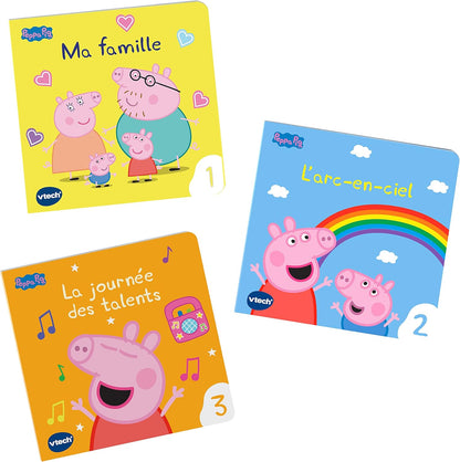 VTech Peppa Pig Read with Me Peppa Interactive Storybook Plush Toy (French Version)