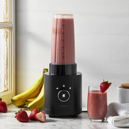 ZWILLING Enfinigy Personal Blender, 20 oz BPA-Free Travel Cup, Piranha Blade, Smoothie & Shake Blender, Black