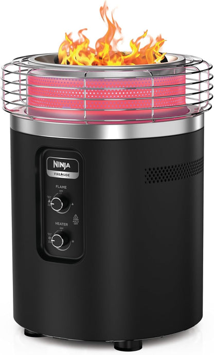 Ninja Fireside360 OF101C Smokeless Outdoor Fire Pit & Patio Heater, 80,000 BTU Propane Heater with Flame & Heat Modes