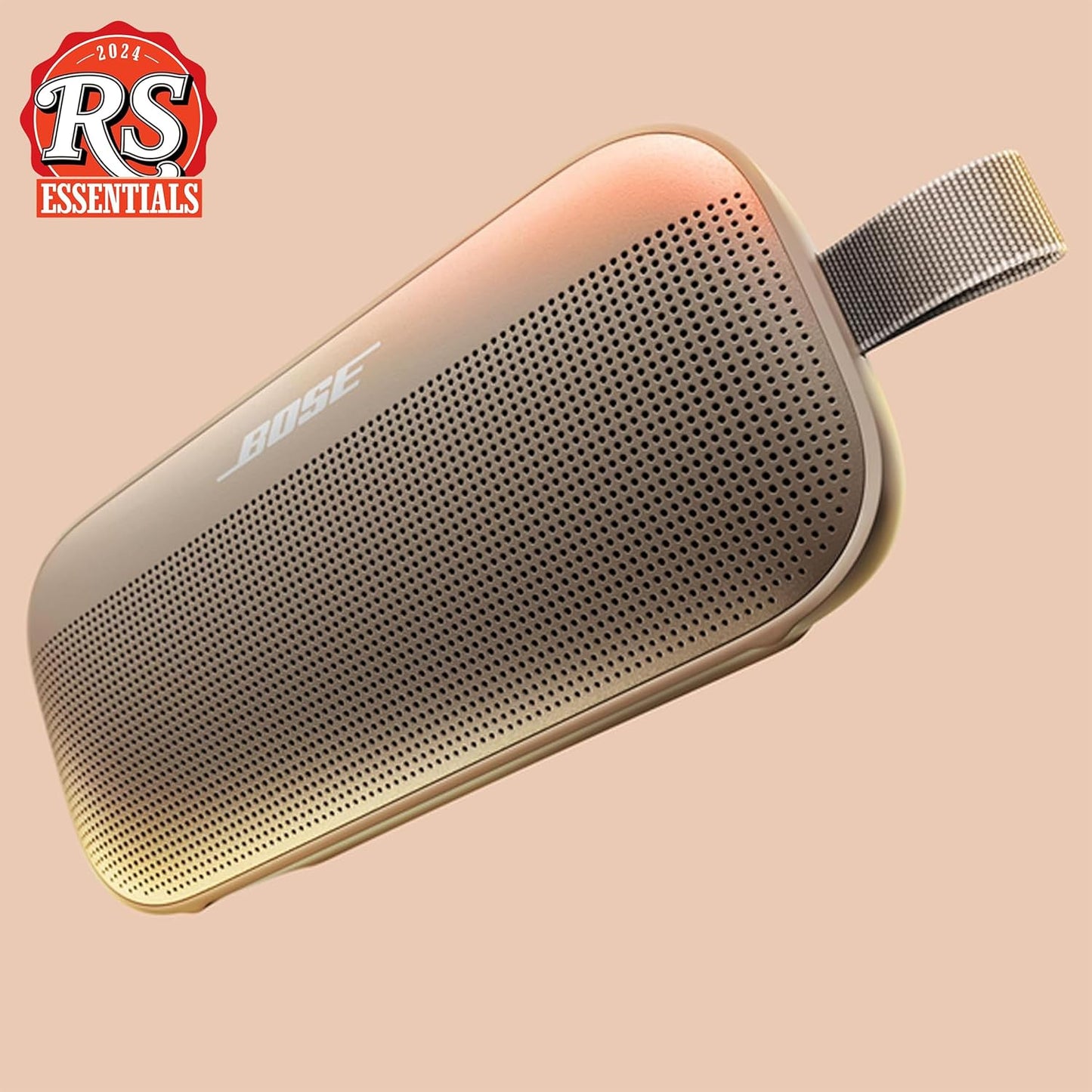 Bose SoundLink Flex Bluetooth Speaker (2nd Gen) - Portable Outdoor Speaker with Hi-Fi Audio, Waterproof and Dustproof, USB-C, Up to 12 Hours Battery Life, Sandstone