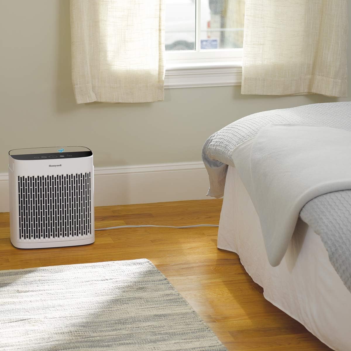 Honeywell Insight HPA5150WC True HEPA Air Purifier Medium to Large Rooms, Cleans Up To 998 Sq Ft, Allergen Remover, Captures 99.97% of Microscopic Allergens, White