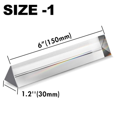 2-Pack 6" Optical Glass Triangular Prism – Premium Crystal for Photography, Light Refraction, Science Experiments & Teaching (150mm)