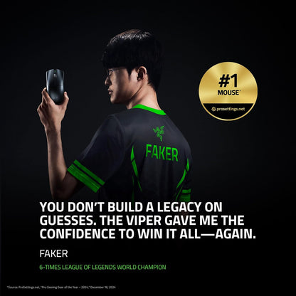 Razer Viper V3 Pro Wireless Gaming Mouse – 54g Ultra-Light, 8K Polling, 35K DPI