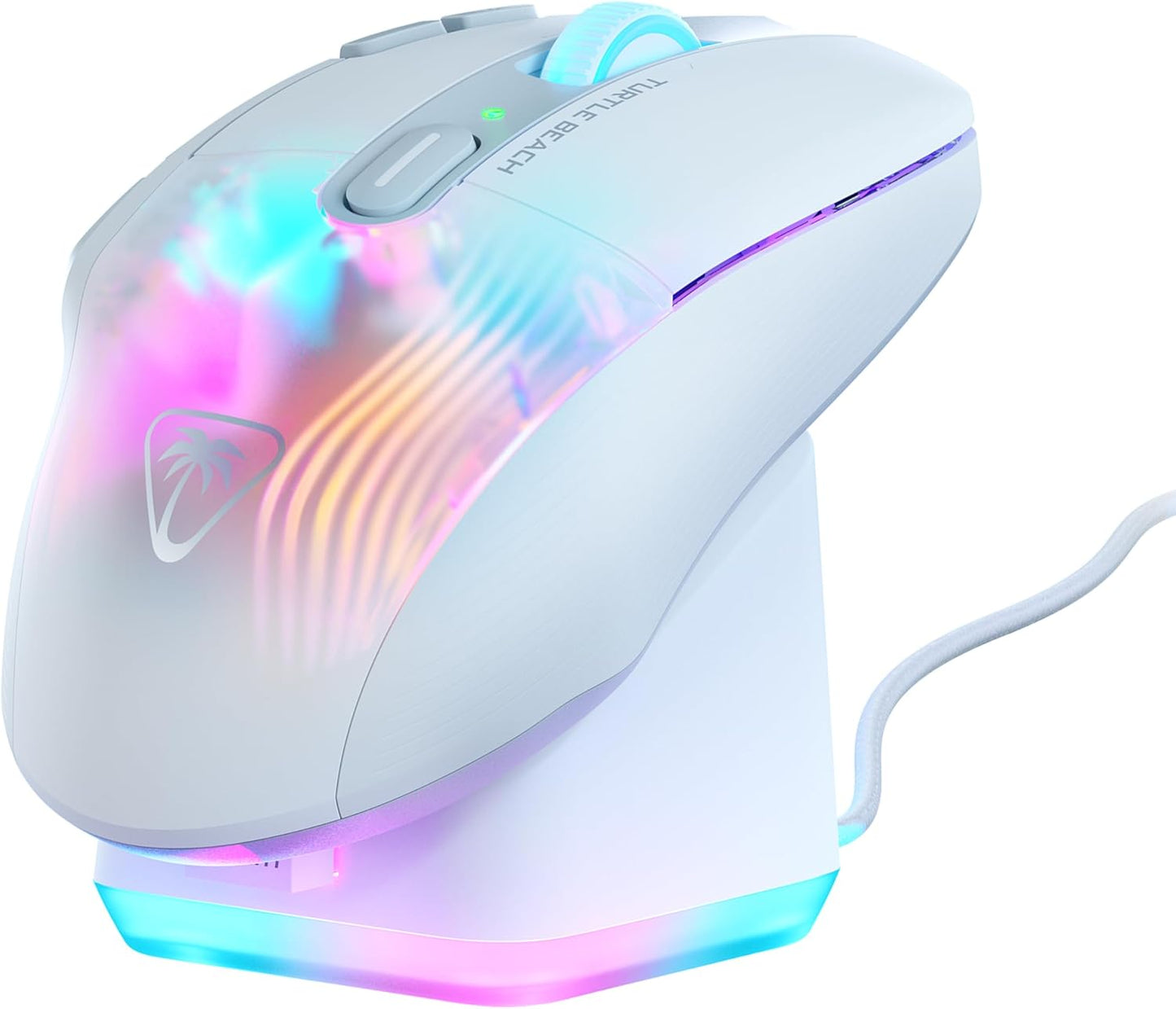 Kone XP Air Wireless Ergonomic RGB Gaming Mouse, Bluetooth, 19K DPI Optical Sensor, 100-hour Battery & Charging Dock, 29 Programmable Inputs, 4D Wheel