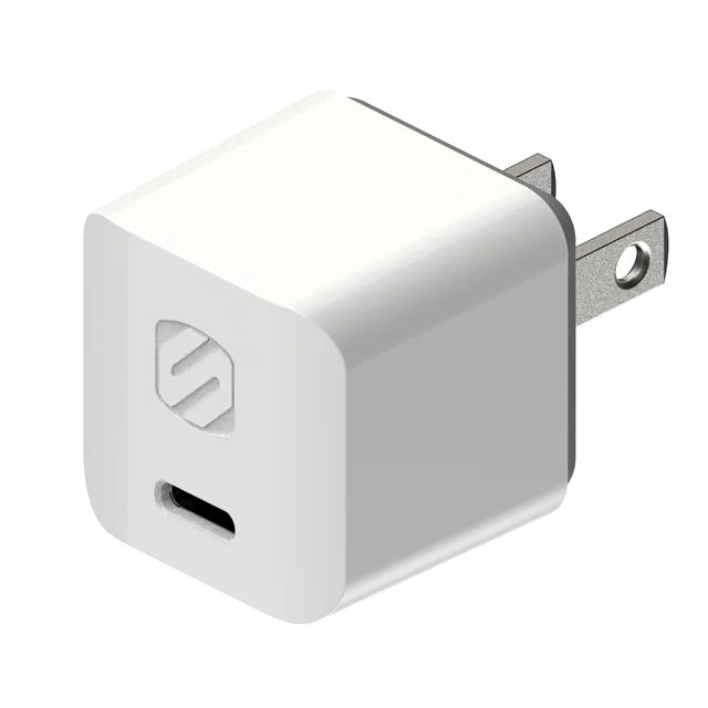 Scosche PowerVolt™ 30W USB-C Mini Wall Charger with 8ft Braided USB-C Cable