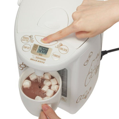 Zojirushi x Hello Kitty Limited-Edition Micom Water Boiler and Warmer with 3-Liter Storage and Adjustable Heating Settings (White)