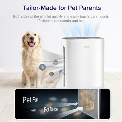 Levoit Vital 100 Air Purifier for Large Rooms – 3-Stage Filtration, Washable Pre-Filter, HEPA & Carbon Filter for Allergies, Smoke & Pet Hair