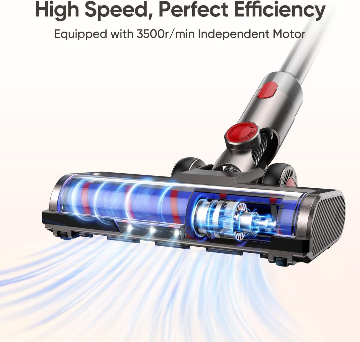 Replacement Brush Head with LED for Dyson V7 V8 V10 V11 V15 Vacuums