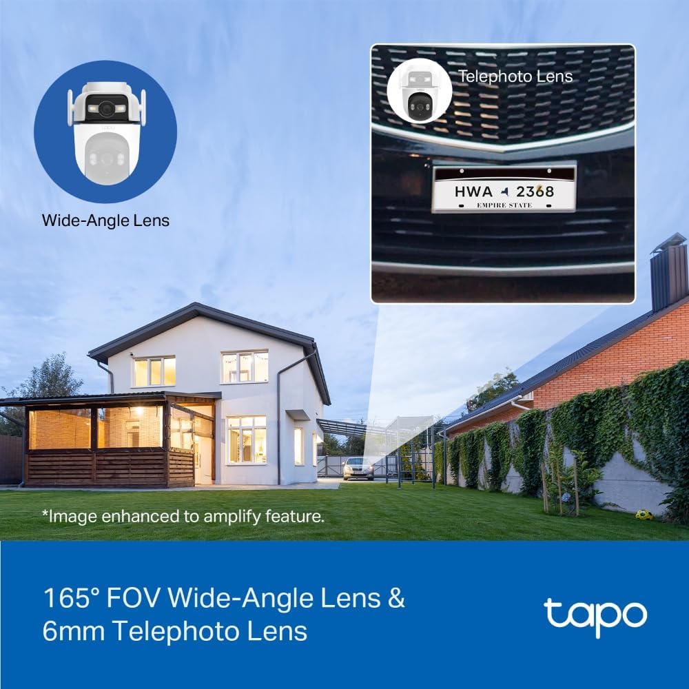 TP-Link Tapo C545D Outdoor 2K Dual-Lens Wi-Fi Security Camera with AI Detection