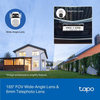 TP-Link Tapo C545D Outdoor 2K Dual-Lens Wi-Fi Security Camera with AI Detection