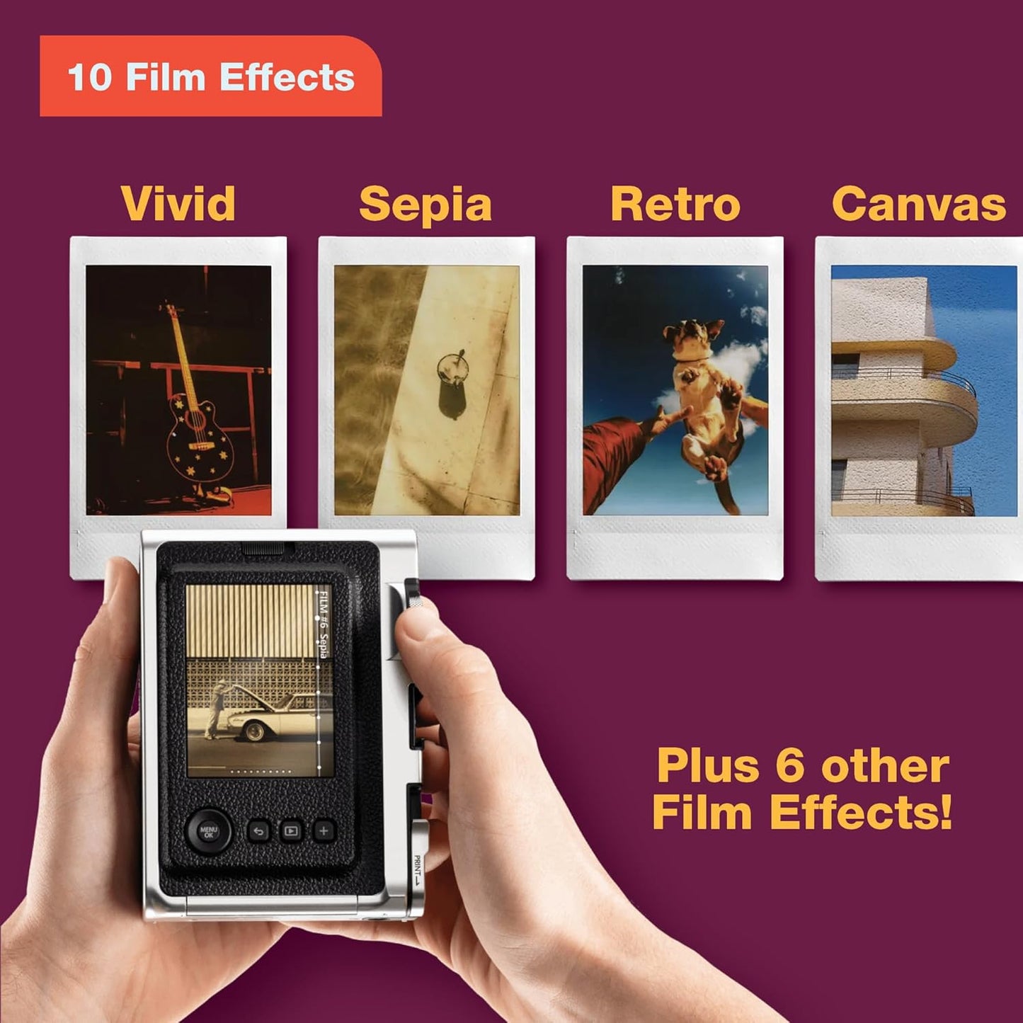 Fujifilm INSTAX Mini Evo Hybrid Instant Camera - Brown