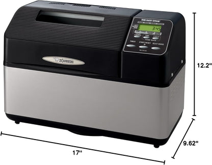 Zojirushi Home Bakery Supreme Bread Maker BB-CEC20, 2lb Bread Machine with 10 Pre-Programmed Settings & Delay Timer