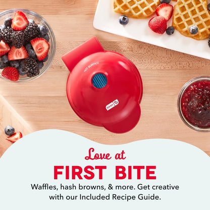 Dash Heart Mini Waffle Maker - Red