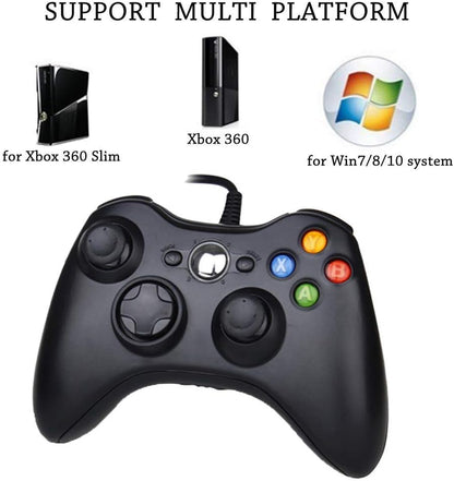 Reiso Xbox 360 Wired Controller 2-Pack – USB Gamepad for Xbox 360 & PC