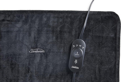 Sunbeam AdvancedHeat Heating Pad for Pain Relief of Back, Neck and Shoulders, King Size, Black