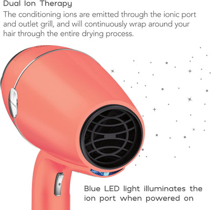 InfinitiPRO by Conair SmoothWrap Ionic Hair Dryer with Diffuser – Apricot Crush