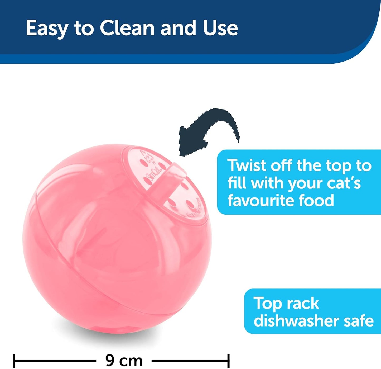 Interactive Cat Treat & Food Feeder Ball – Slim Adjustable Puzzle Toy for Cats