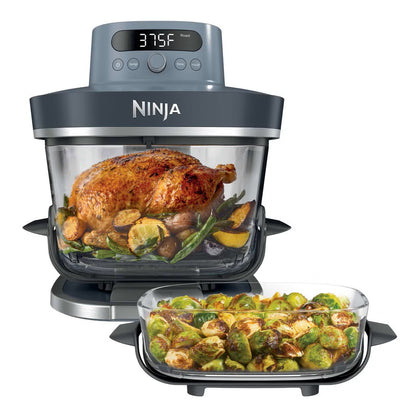 Ninja Crispi Pro 6-in-1 Glass Air Fryer with 6 qt and 2.5 qt Glass Containers 1800W Cooking System