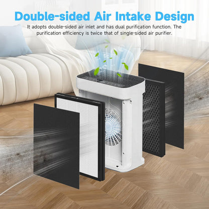 MK-AP01 Replacement Air Purifier Filter 2-Pack for TER Air, True HEPA, Activated Carbon, Washable Pre-Filter