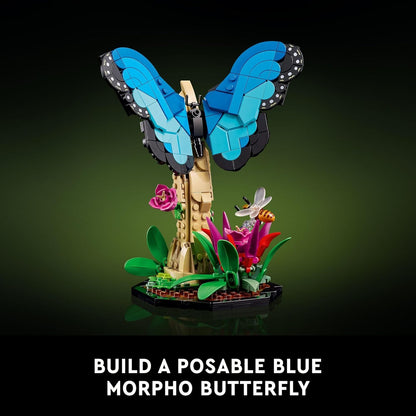LEGO Ideas The Insect Collection, Fun Gift for Nature Lovers, with Life-Size Blue Morpho Butterfly, Hercules Beetle and Chinese Mantis Display Models, Bug Building Set and Nature Décor