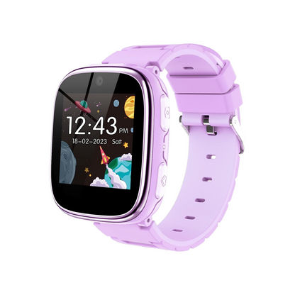 Smart Watch for Kids 4-12 Years Old with 1.54" Touch Screen, 15 Games, best for Birthday Gift (Purple)