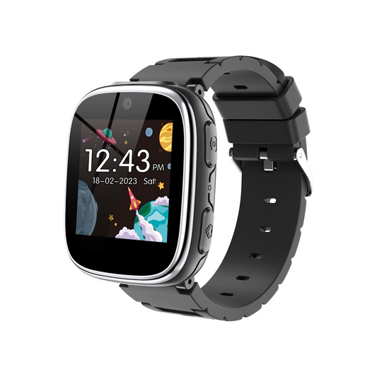 Smart Watch for Kids 4-12 Years Old with 1.54" Touch Screen, 15 Games, best for Birthday Gift (Black)