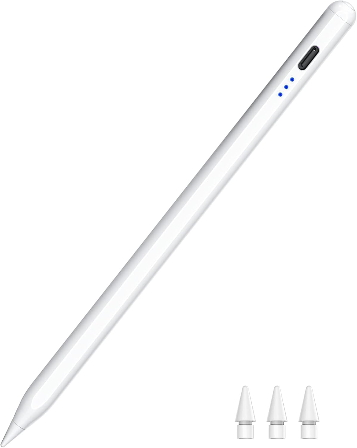 Stylus Pen for iPad 2018-2025, Fast Charging Magnetic Pencil (1st Generation) with Tilt Sensitivity & Palm Rejection for iPad 6/7/8/9/10/11, Air 3/4/5/M2/M3, iPad mini 5/6/7, iPad