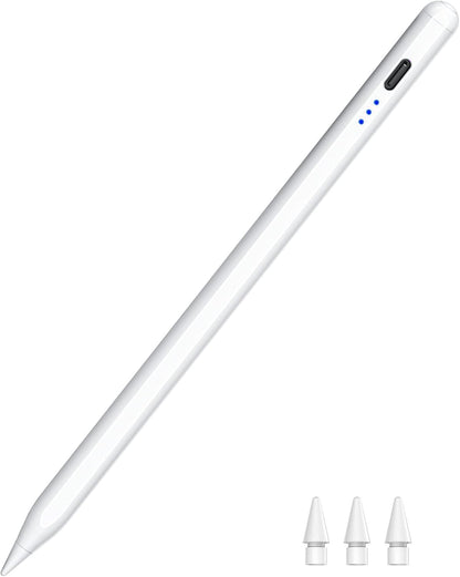 Stylus Pen for iPad 2018-2025, Fast Charging Magnetic Pencil (1st Generation) with Tilt Sensitivity & Palm Rejection for iPad 6/7/8/9/10/11, Air 3/4/5/M2/M3, iPad mini 5/6/7, iPad