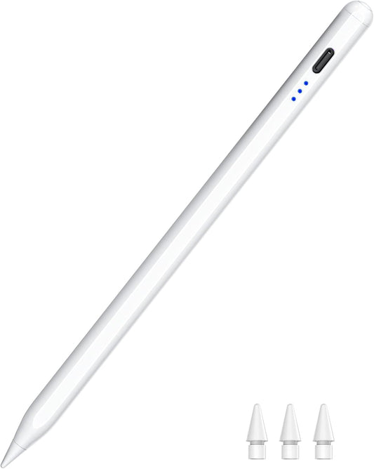 Stylus Pen for iPad 2018-2025, Fast Charging Magnetic Pencil (1st Generation) with Tilt Sensitivity & Palm Rejection for iPad 6/7/8/9/10/11, Air 3/4/5/M2/M3, iPad mini 5/6/7, iPad