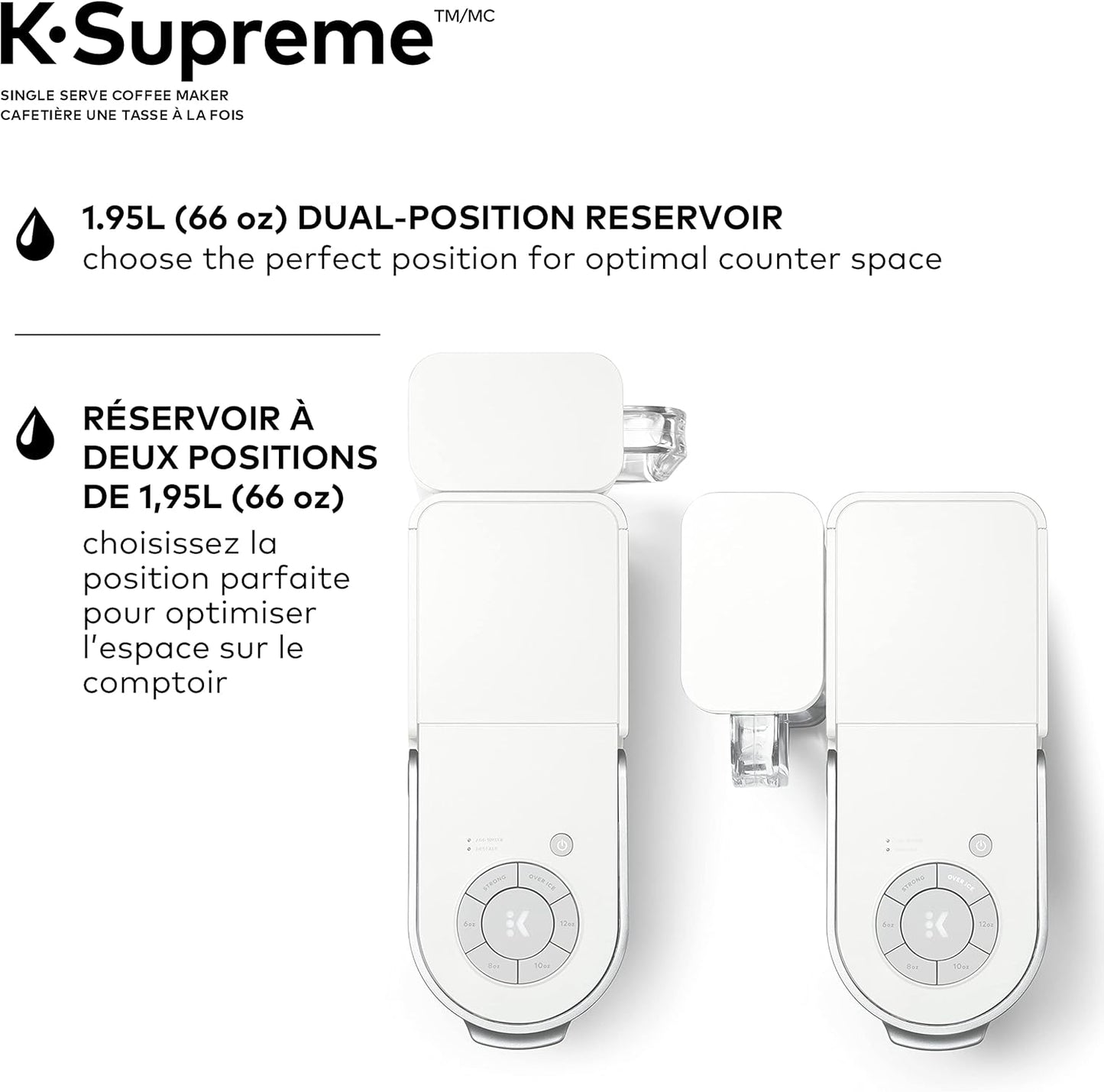 Keurig K-Supreme Single Serve K-Cup Pod Coffee Maker, With MultiStream Technology, White
