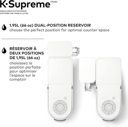 Keurig K-Supreme Single Serve K-Cup Pod Coffee Maker, With MultiStream Technology, White