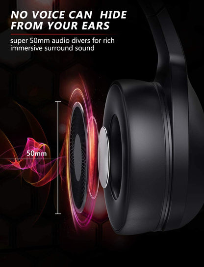 Gaming Headset with Microphone, Wired Headset with RGB Light. (Black)