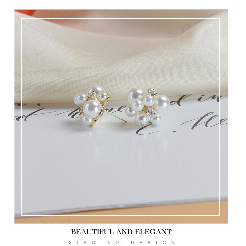 Flowers and stars earrings European and American fashion accessories temperament high-end earrings for women