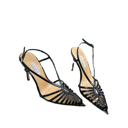 Elegant high heel sandals for women with pointed toe stilettos