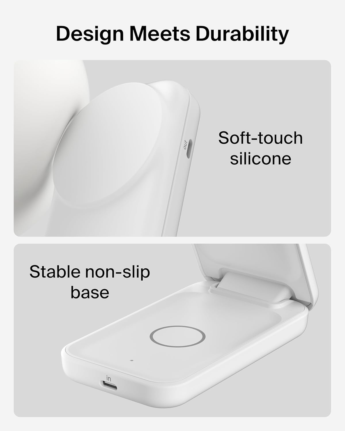 Belkin Qi2 2-in-1 MagSafe Wireless Charging Station 25W with 45W Adapter – White