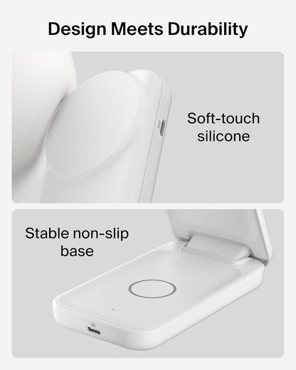 Belkin Qi2 2-in-1 MagSafe Wireless Charging Station 25W with 45W Adapter – White
